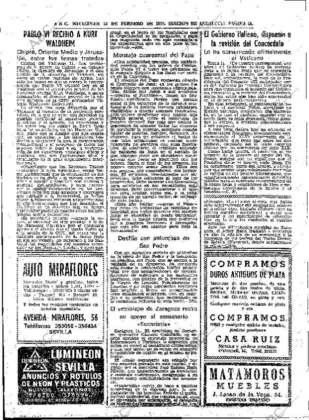 ABC SEVILLA 12-02-1975 página 44