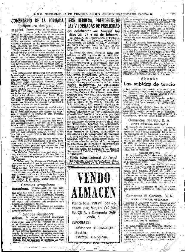 ABC SEVILLA 12-02-1975 página 46