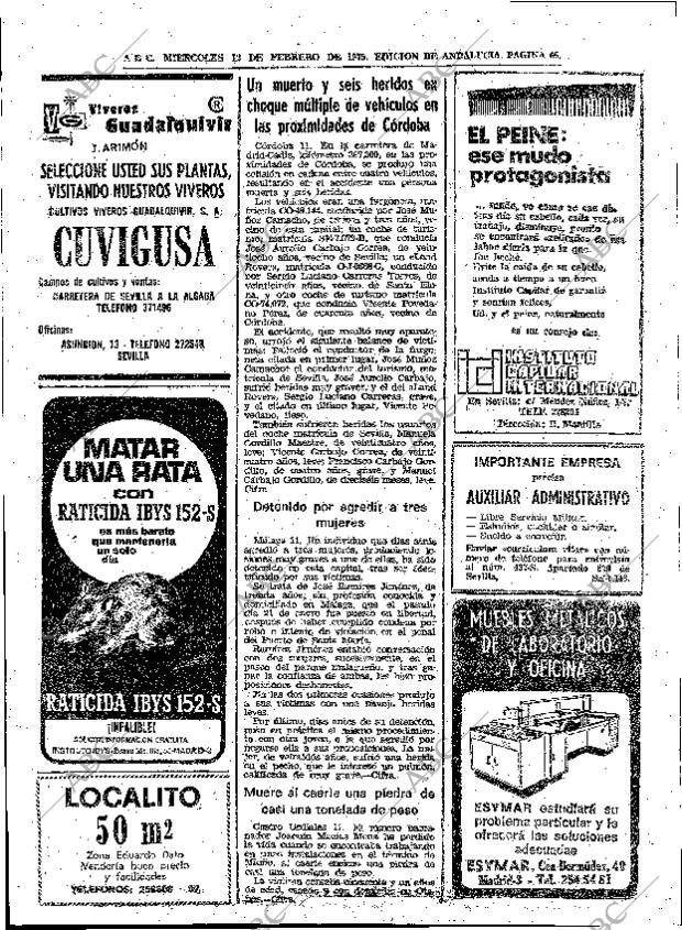 ABC SEVILLA 12-02-1975 página 66