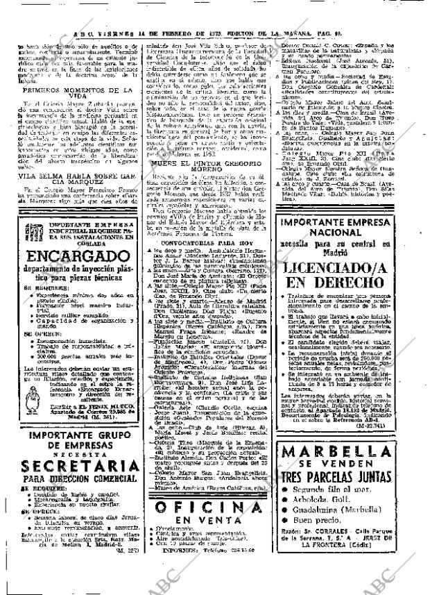 ABC MADRID 14-02-1975 página 40