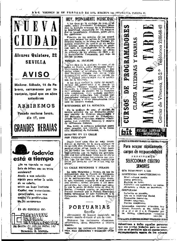 ABC SEVILLA 14-02-1975 página 32