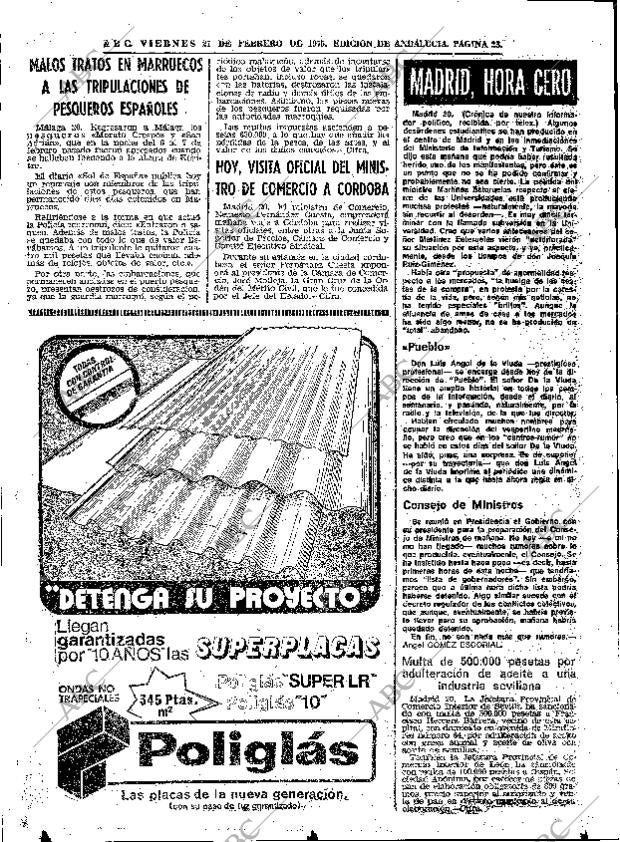 ABC SEVILLA 21-02-1975 página 23