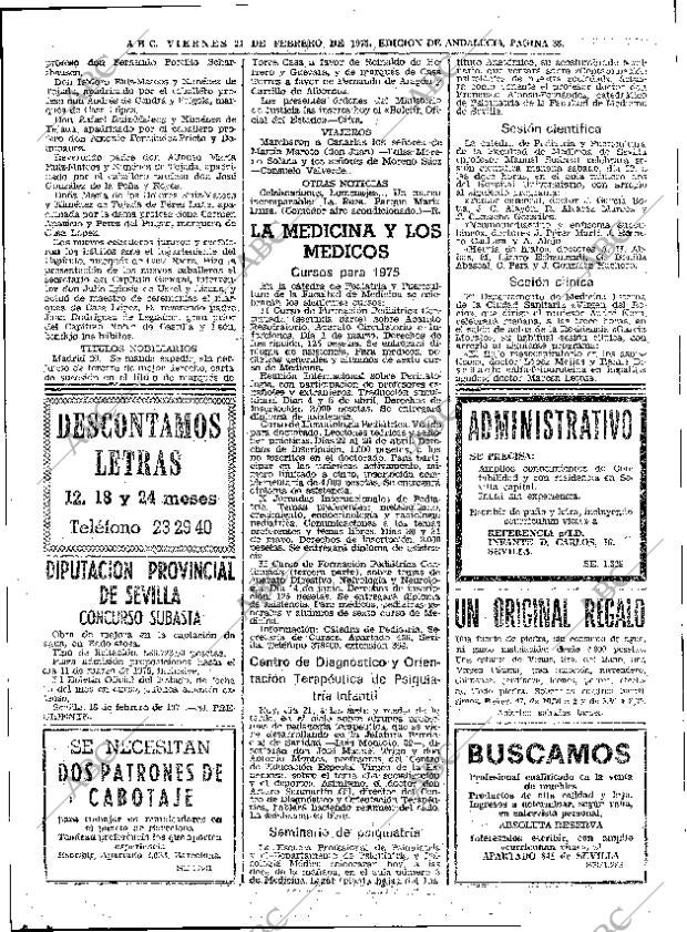 ABC SEVILLA 21-02-1975 página 38