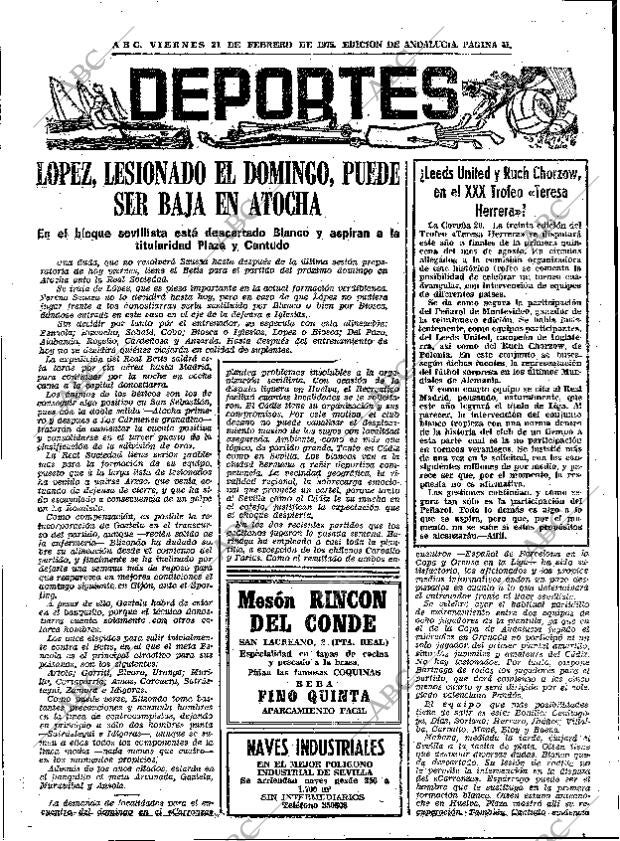 ABC SEVILLA 21-02-1975 página 41