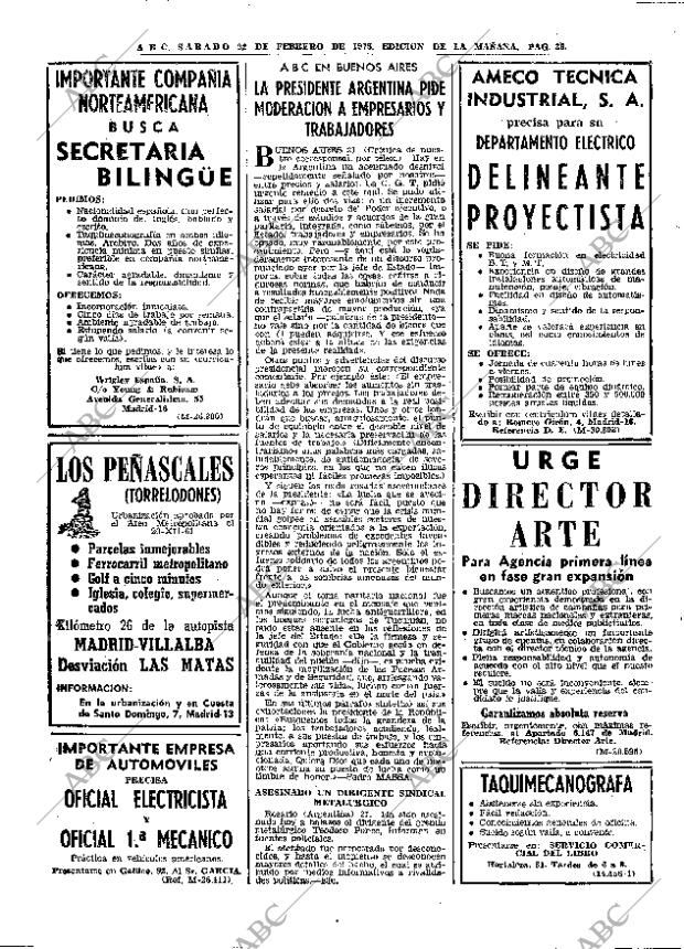 ABC MADRID 22-02-1975 página 38