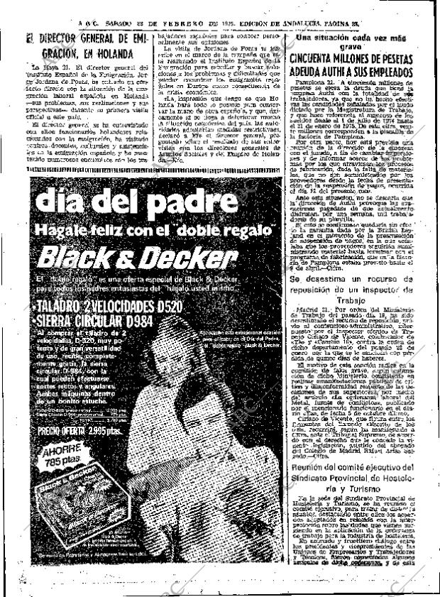 ABC SEVILLA 22-02-1975 página 23