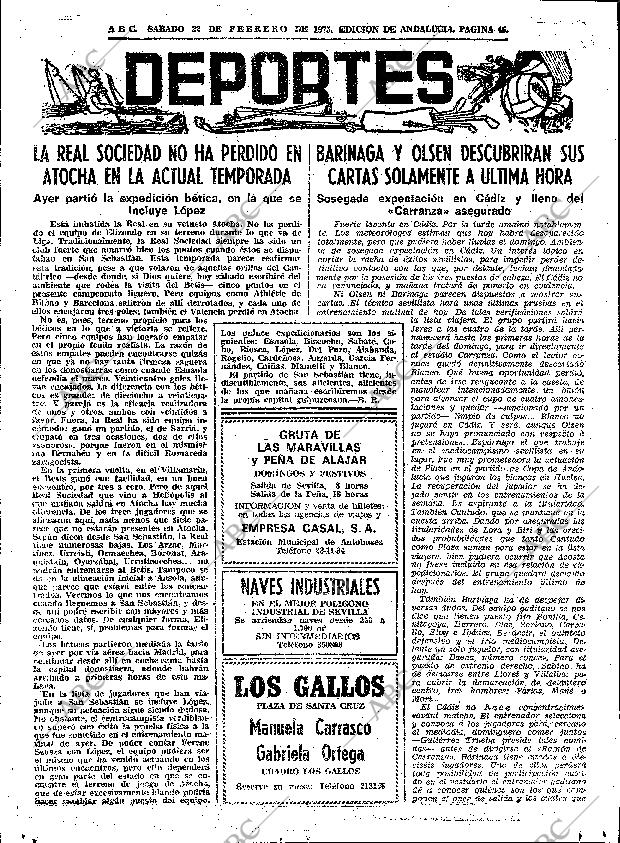 ABC SEVILLA 22-02-1975 página 45