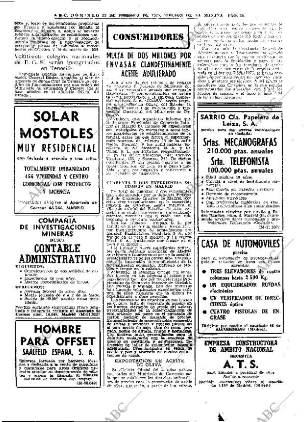ABC MADRID 23-02-1975 página 14