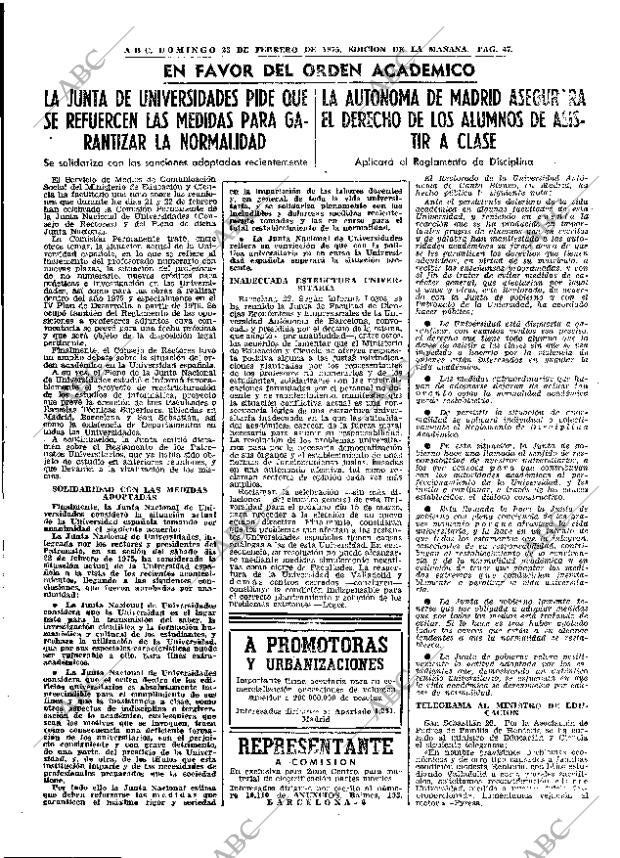 ABC MADRID 23-02-1975 página 33