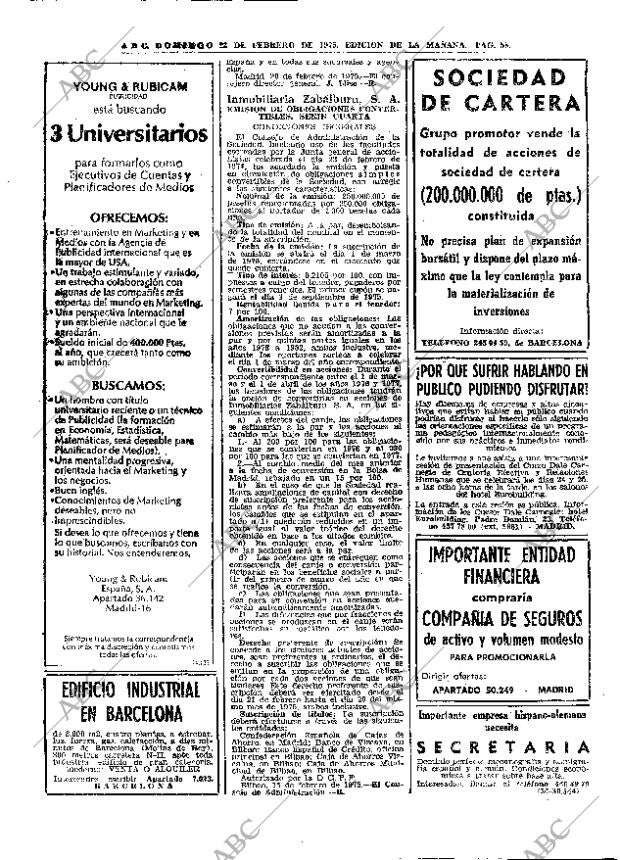 ABC MADRID 23-02-1975 página 44