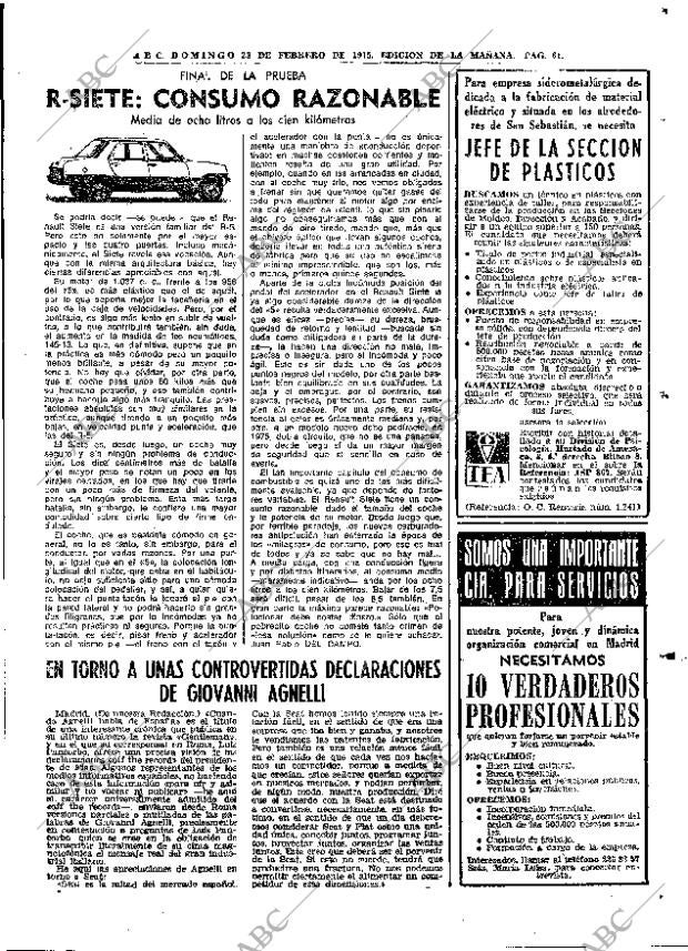 ABC MADRID 23-02-1975 página 47