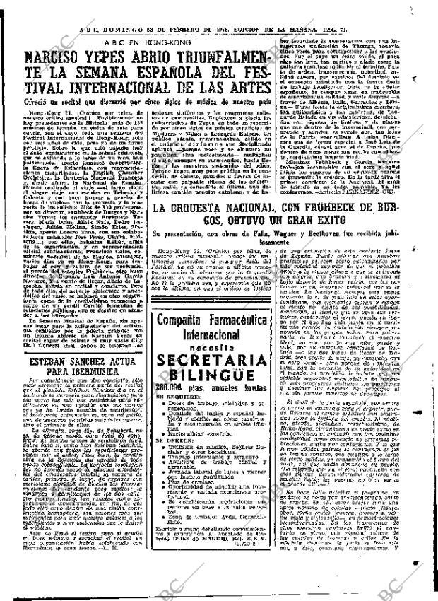 ABC MADRID 23-02-1975 página 57