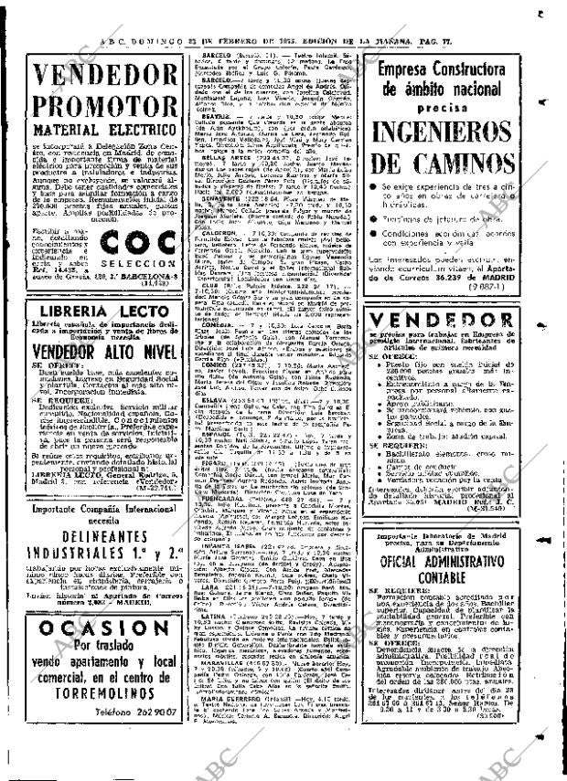 ABC MADRID 23-02-1975 página 63