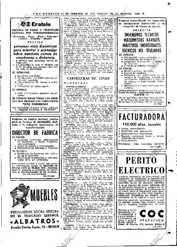 ABC MADRID 23-02-1975 página 65