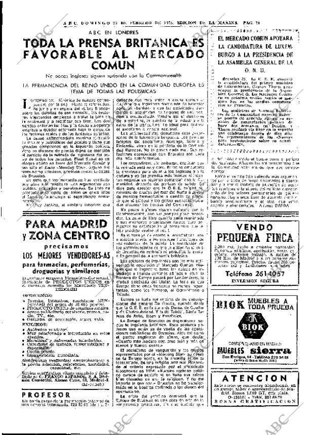 ABC MADRID 23-02-1975 página 7