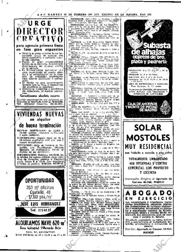 ABC MADRID 25-02-1975 página 102