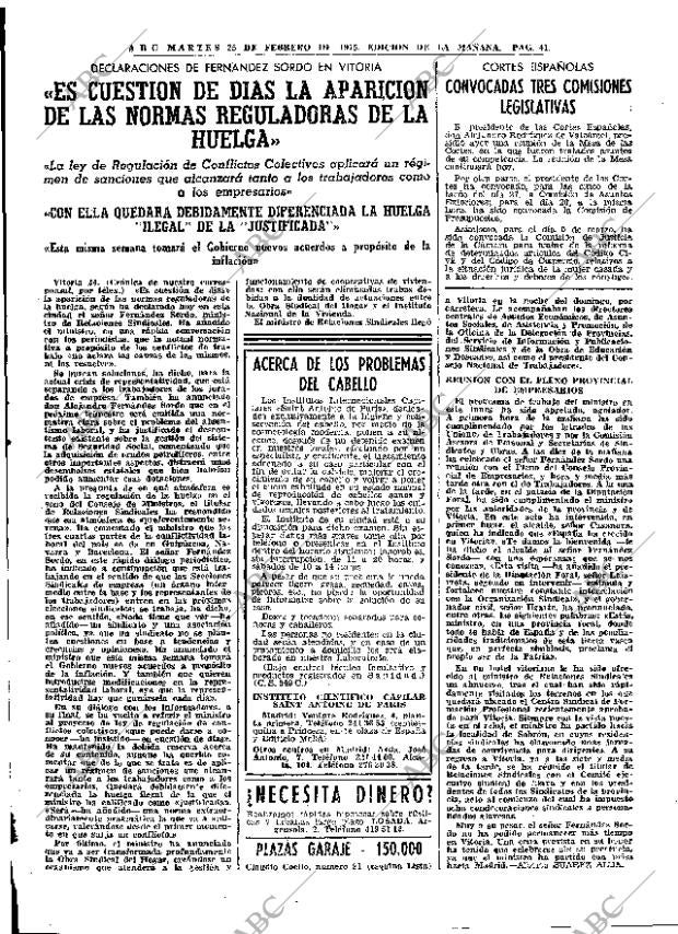 ABC MADRID 25-02-1975 página 41