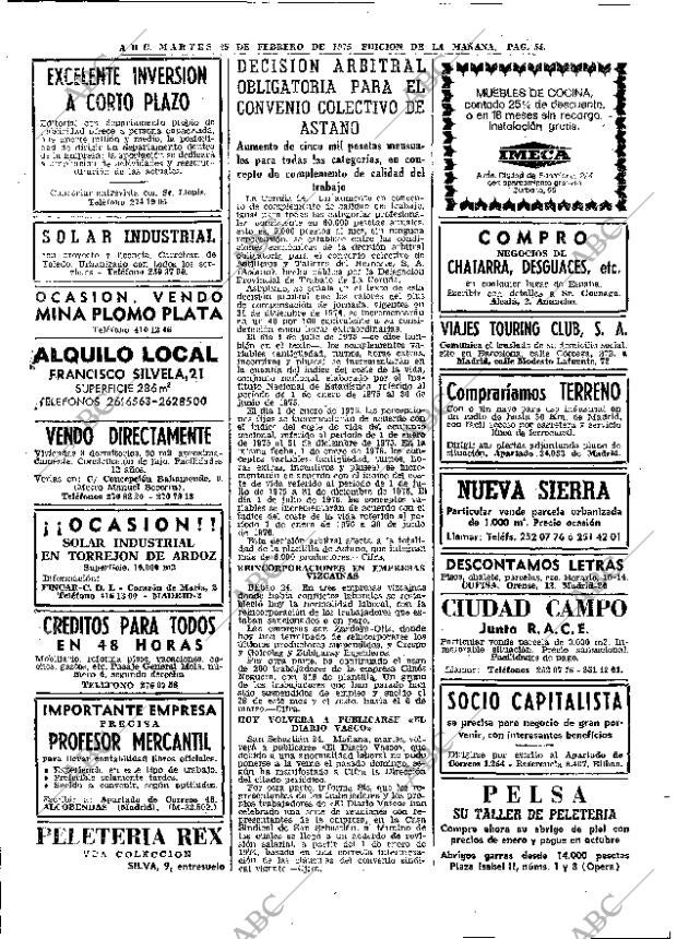 ABC MADRID 25-02-1975 página 54