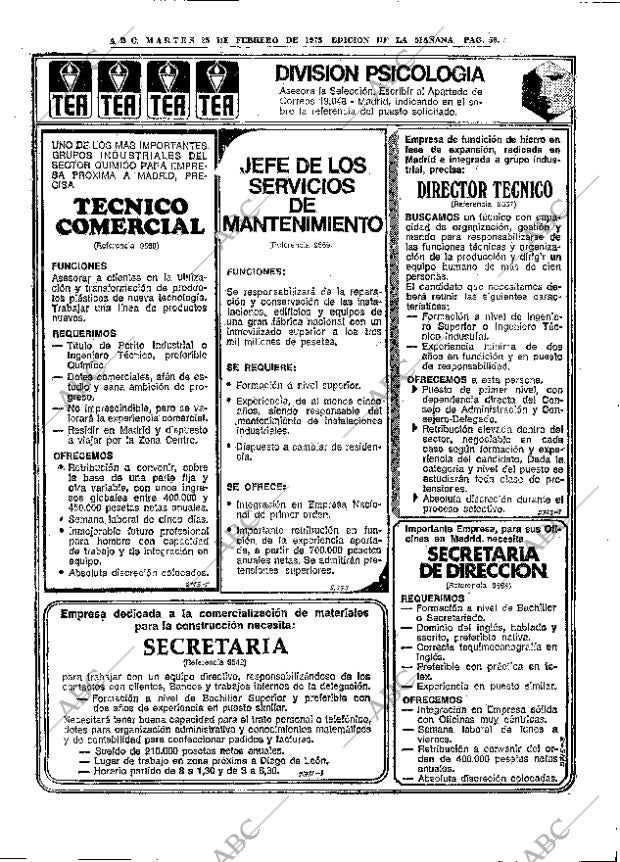 ABC MADRID 25-02-1975 página 56