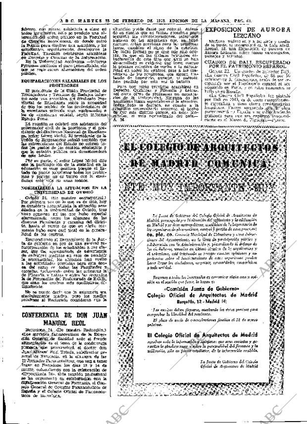 ABC MADRID 25-02-1975 página 65