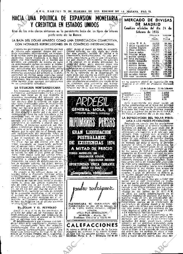 ABC MADRID 25-02-1975 página 71