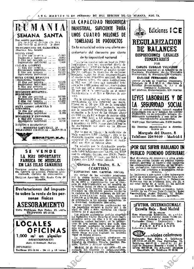 ABC MADRID 25-02-1975 página 74