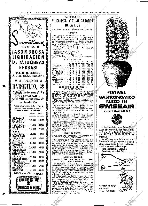 ABC MADRID 25-02-1975 página 84