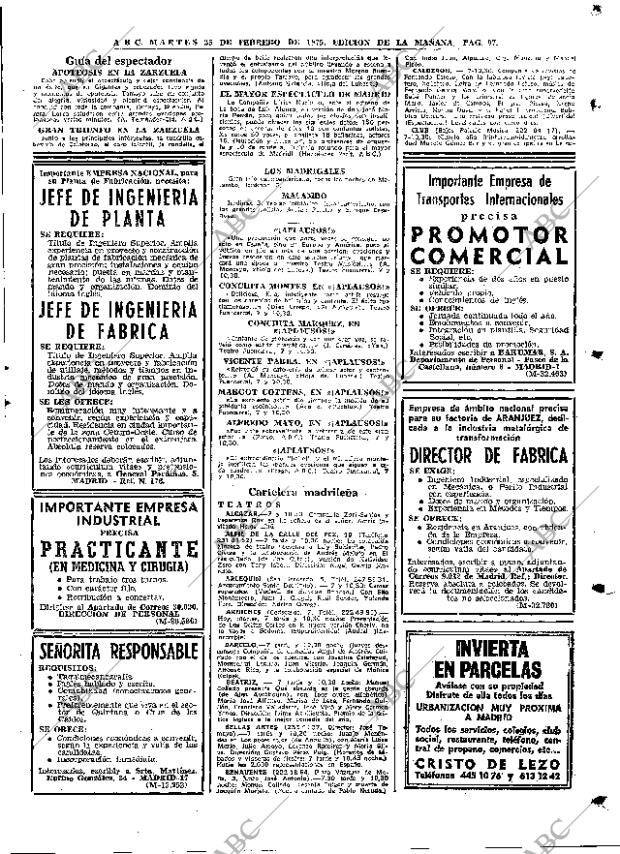 ABC MADRID 25-02-1975 página 97