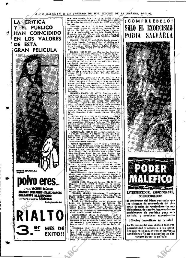 ABC MADRID 25-02-1975 página 98