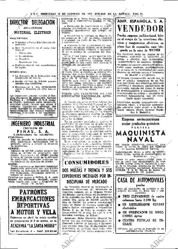 ABC MADRID 26-02-1975 página 22