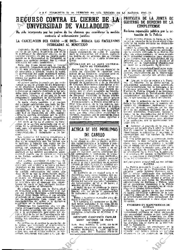 ABC MADRID 26-02-1975 página 23