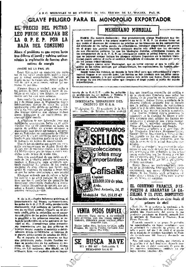 ABC MADRID 26-02-1975 página 25