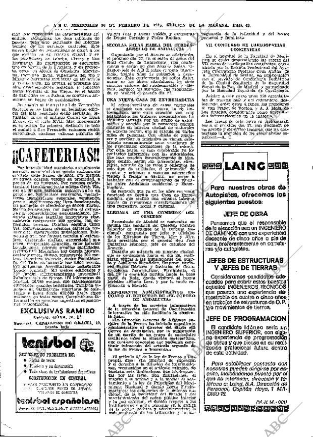 ABC MADRID 26-02-1975 página 42