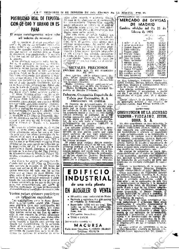 ABC MADRID 26-02-1975 página 63