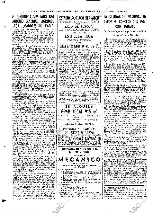 ABC MADRID 26-02-1975 página 66