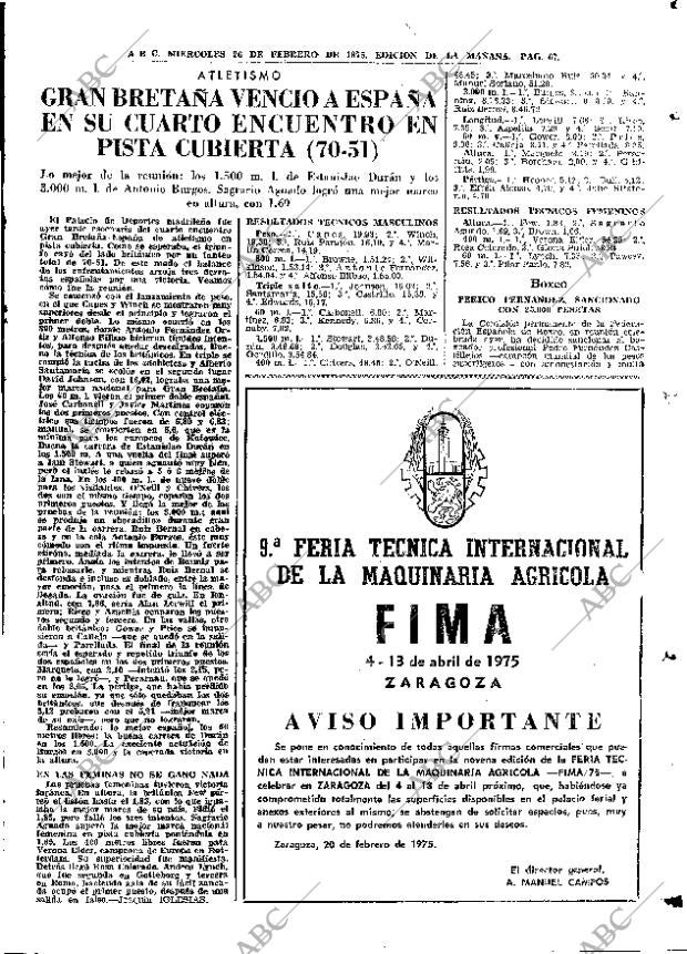 ABC MADRID 26-02-1975 página 67
