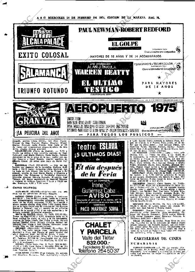 ABC MADRID 26-02-1975 página 74