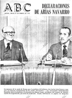ABC MADRID 27-02-1975 página 1