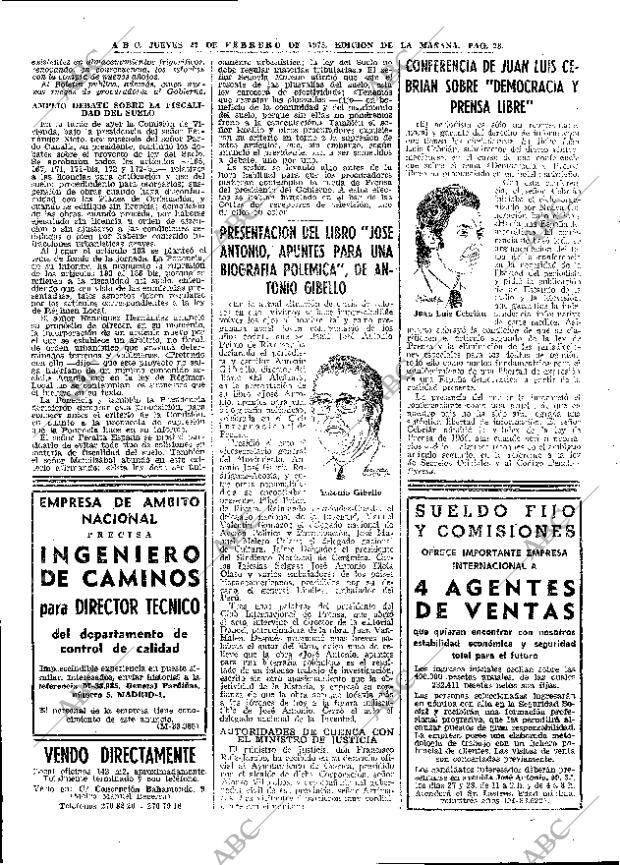 ABC MADRID 27-02-1975 página 28