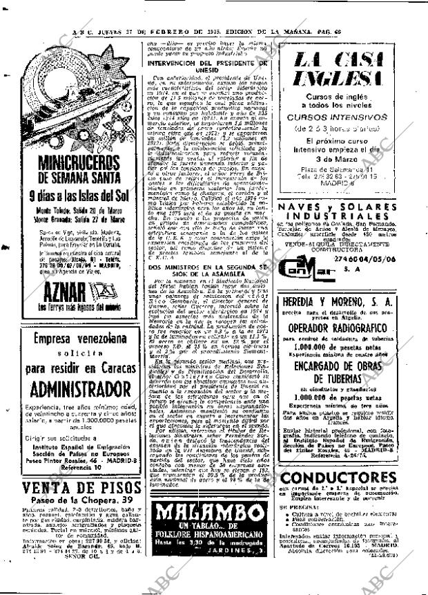ABC MADRID 27-02-1975 página 66