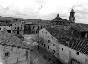 Vista parcial del pueblo Villaquemada (Teruel)