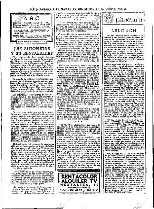ABC MADRID 01-03-1975 página 22