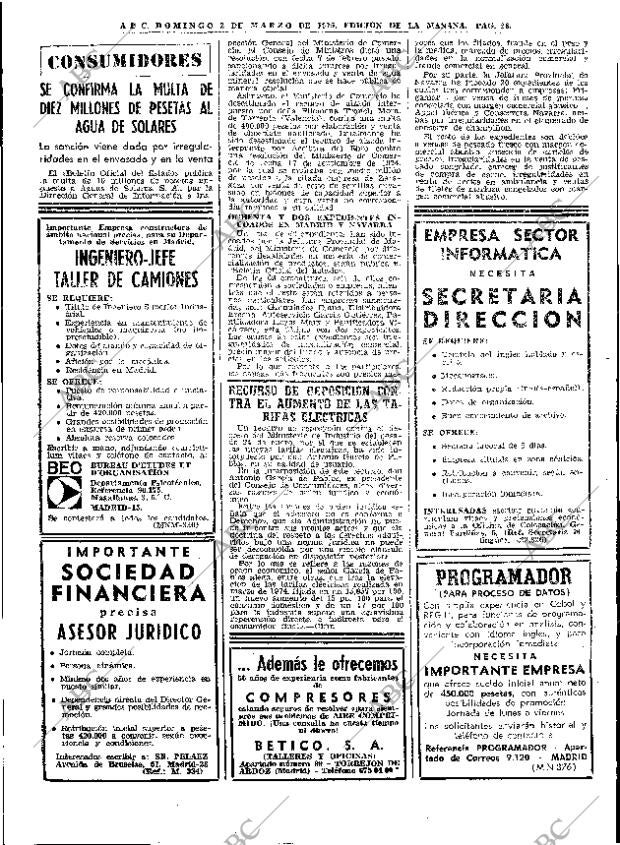 ABC MADRID 02-03-1975 página 28