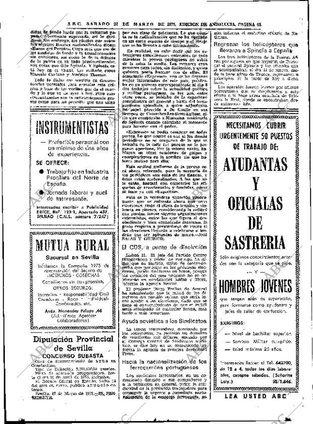 ABC SEVILLA 22-03-1975 página 44