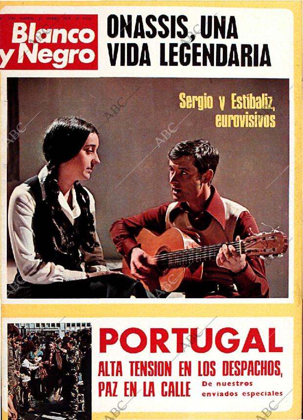 BLANCO Y NEGRO MADRID 22-03-1975 página 1