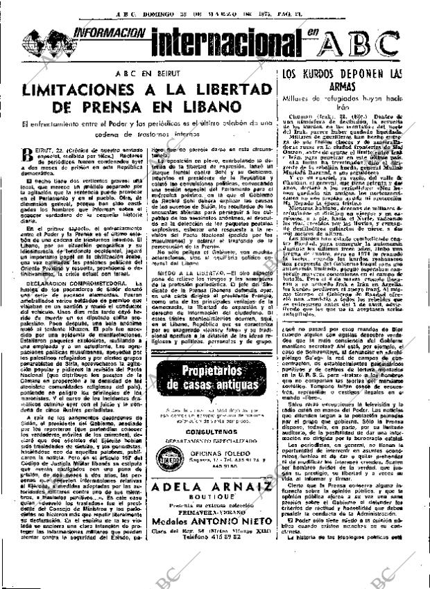 ABC MADRID 23-03-1975 página 21