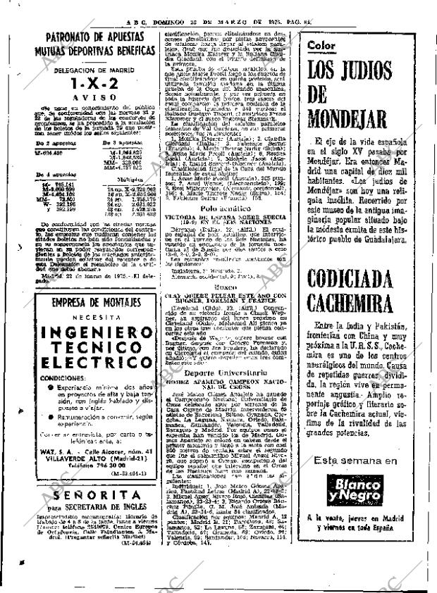 ABC MADRID 23-03-1975 página 84