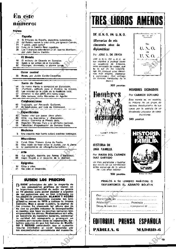 BLANCO Y NEGRO MADRID 29-03-1975 página 19