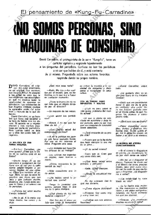 BLANCO Y NEGRO MADRID 29-03-1975 página 76