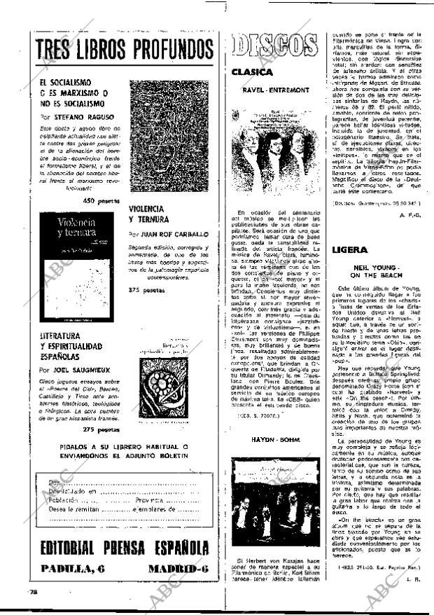 BLANCO Y NEGRO MADRID 29-03-1975 página 78